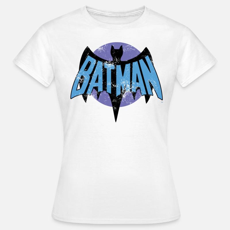 DC Comics Batman Vintage Batsignal Logo - Women's T-Shirt - white