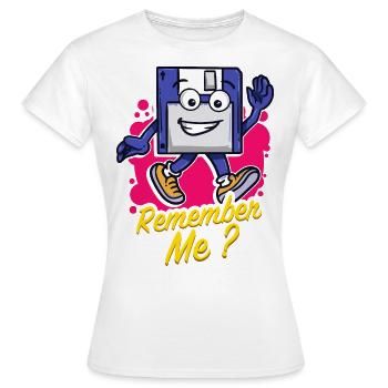 Programmeur Retro-diskette Disquette - T-shirt Femme - blanc - Devant - AI Model Female 172 dark (172cm)