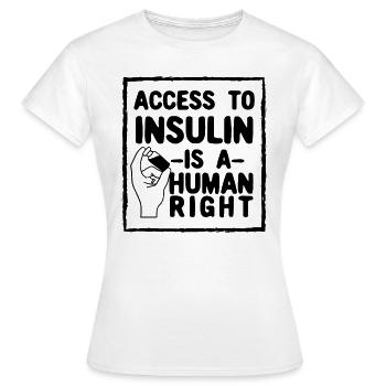 Accès à l’insuline Sensibilisation aux droits de l’homme - T-shirt Femme - blanc - Devant - AI Model Female 172 dark (172cm)