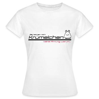 krümelchen - Frauen T-Shirt - Weiß - Vorne - AI Model Female 172 dark (172cm)