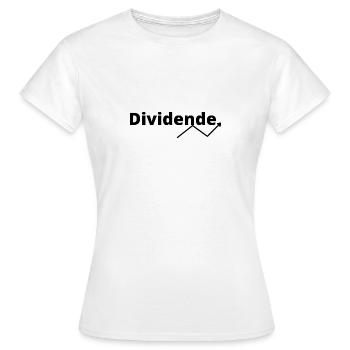 DIVIDENDE - Frauen T-Shirt - Weiß - Vorne - AI Model Female 172 dark (172cm)