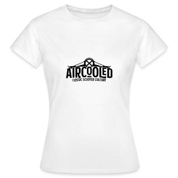 Aircooled Zwei Takt Blech Roller Scooter Wespe - Frauen T-Shirt - Weiß - Vorne - AI Model Female 172 dark (172cm)