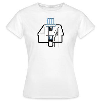 Clicky Blue Switch - Black - Women's T-Shirt - white - Front - AI Model Female 172 dark (172cm)