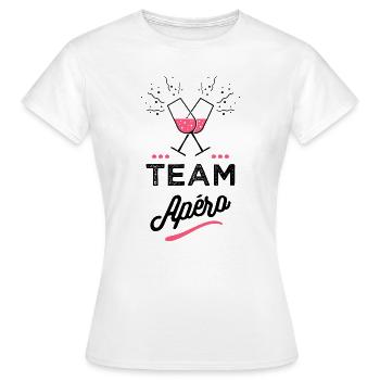 Team Apero Frau - Frauen T-Shirt - Weiß - Vorne - AI Model Female 172 dark (172cm)