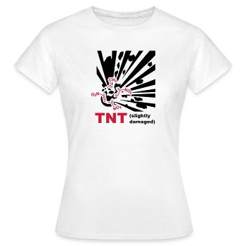 TNT - Explosion - Frauen T-Shirt - Weiß - Vorne - AI Model Female 172 dark (172cm)