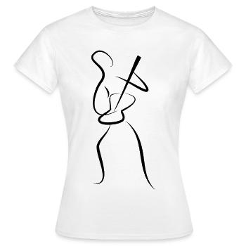 guitarist - Women's T-Shirt - white - Front - AI Model Female 172 dark (172cm)