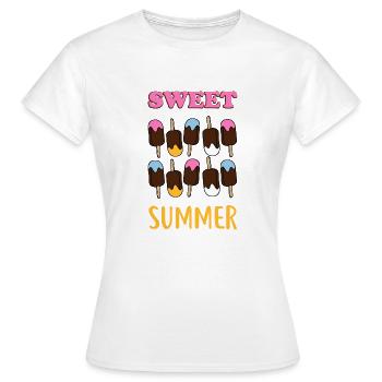 Doux été - T-shirt Femme - blanc - Devant - AI Model Female 172 dark (172cm)