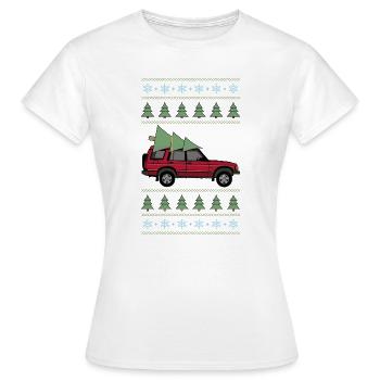 Discovery 2 Red Christmas - Frauen T-Shirt - Weiß - Vorne - AI Model Female 172 dark (172cm)
