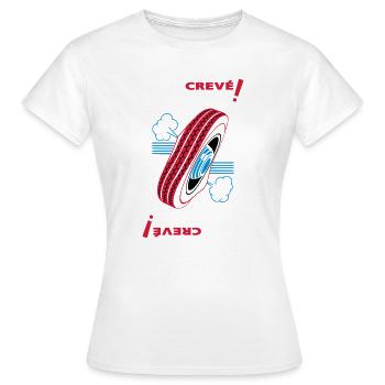 Crevé ! - T-shirt Femme - blanc - Devant - AI Model Female 172 dark (172cm)