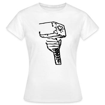 Thors Hammer - T-shirt Femme - blanc - Devant - AI Model Female 172 dark (172cm)