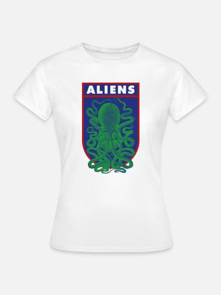 Oktopus-Aliens - Frauen T-Shirt - Weiß