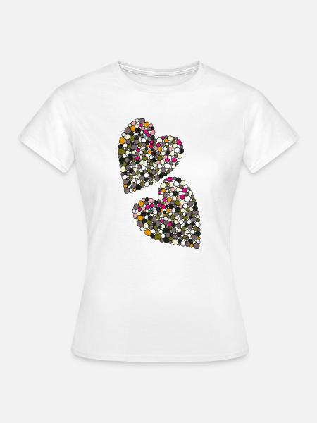 herzen kugeln - Frauen T-Shirt - Weiß