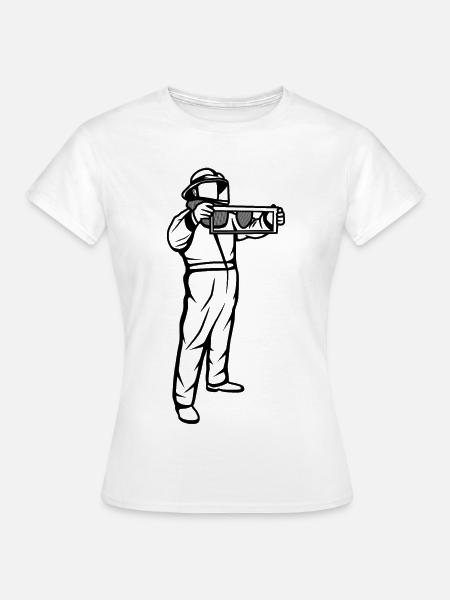 Imker Skizze - Frauen T-Shirt - Weiß