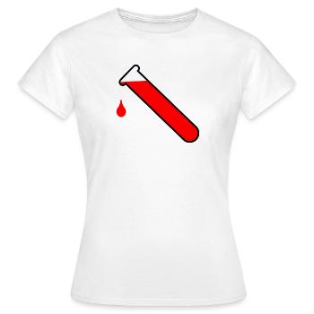 Logo für Bluttests - Frauen T-Shirt - Weiß - Vorne - AI Model Female 172 dark (172cm)