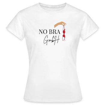 No Bra GmbH drôle motif bachelor lin adieu - T-shirt Femme - blanc - Devant - AI Model Female 172 dark (172cm)