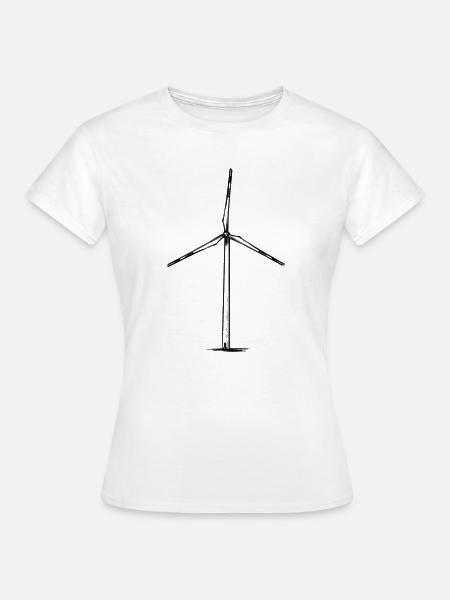 Windrad Illustration - Frauen T-Shirt - Weiß