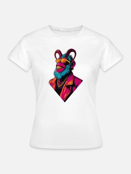 Devil Monkey - Frauen T-Shirt - Weiß