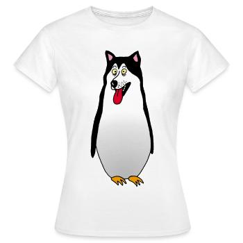 Penguin Dog - Women's T-Shirt - white - Front - AI Model Female 172 dark (172cm)