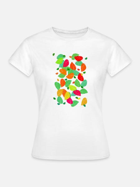 Kaleidoskop Herbst Blätter - Frauen T-Shirt - Weiß