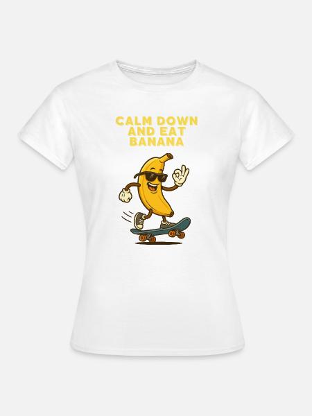 Banane Skateboard Groove - Frauen T-Shirt - Weiß