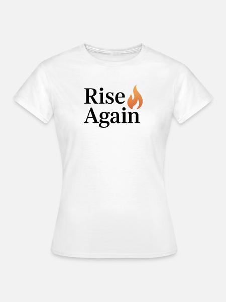 Wiederaufstieg Flammenlogo - Frauen T-Shirt - Weiß