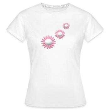 Flowers... - Women's T-Shirt - white - Front - AI Model Female 172 dark (172cm)