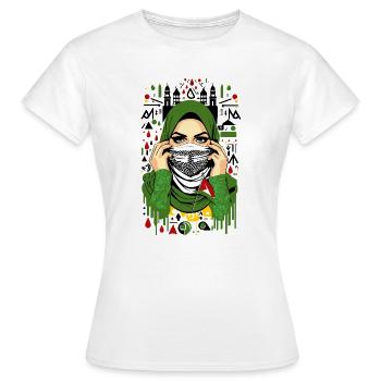 FEMME PALESTINIENNE 11 - T-shirt Femme - blanc - Devant - AI Model Female 172 dark (172cm)