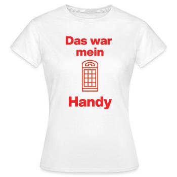Das war mein Handy – Retro Call! Damals, früher  - Frauen T-Shirt - Weiß - Vorne - AI Model Female 172 dark (172cm)