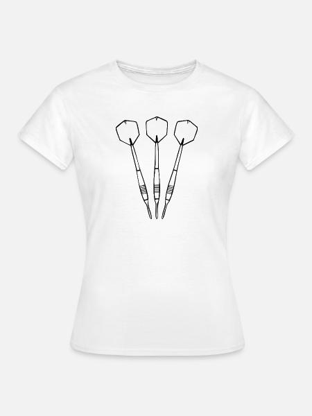 Dart-Geschenke – Darts-Shirt – Dart-Shirts – Darts - Frauen T-Shirt - Weiß