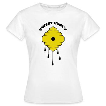 Sweet Honey - Frauen T-Shirt - Weiß - Vorne - AI Model Female 172 dark (172cm)