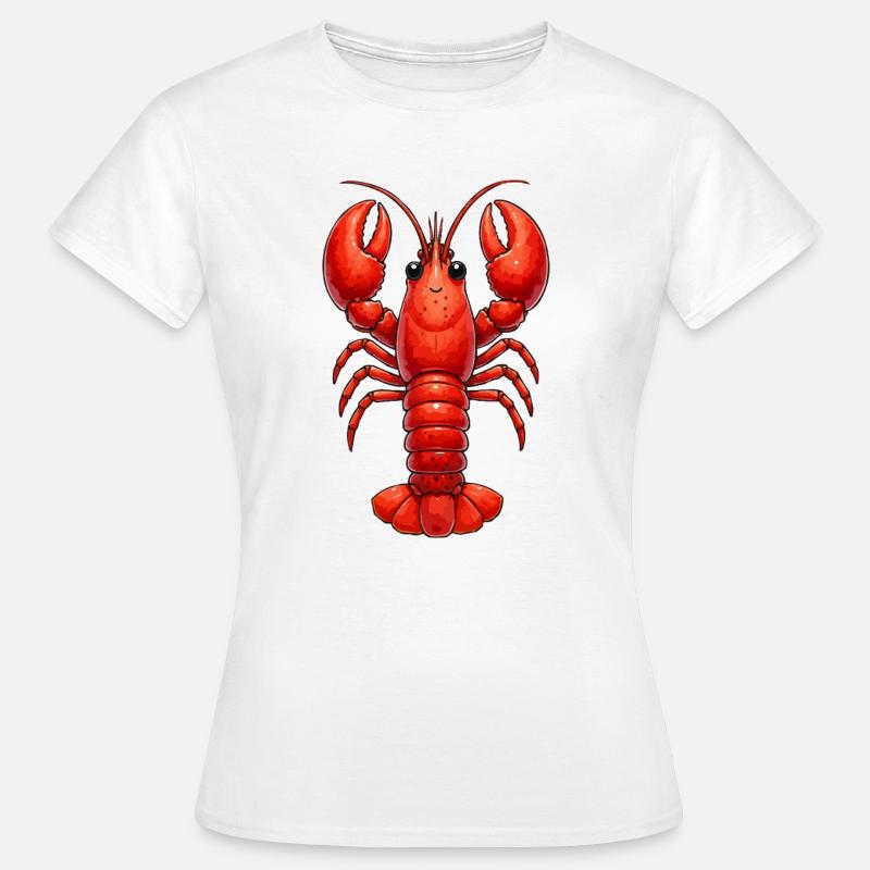Lobster Meerestier - Dame-T-shirt - hvid