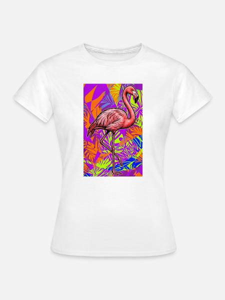 Flamingo - Frauen T-Shirt - Weiß