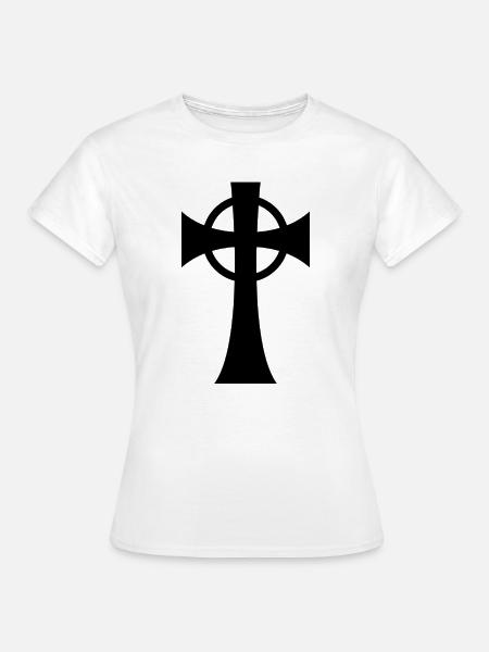 Keltisches Kreuz - Frauen T-Shirt - Weiß