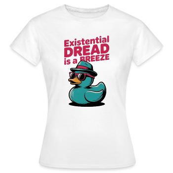 Kaczor z kapeluszem  - Frauen T-Shirt - Weiß - Vorne - AI Model Female 172 dark (172cm)