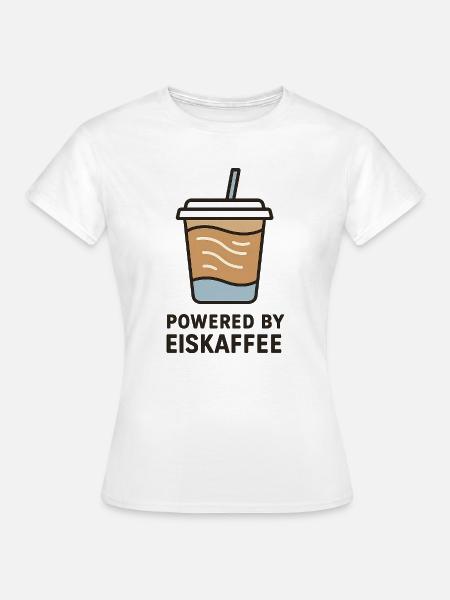 Eiskaffee Power Becher - Frauen T-Shirt - Weiß