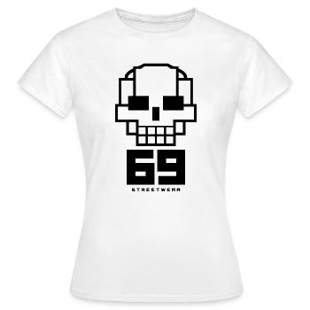 Skull69 - T-shirt Femme - blanc - Devant - AI Model Female 172 dark (172cm)