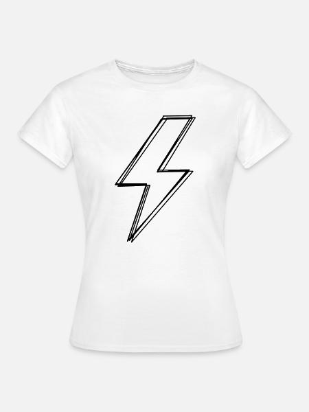 Blitz handgezeichnet - Frauen T-Shirt - Weiß