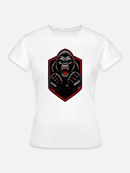 Gorilla MMA Emblem - Frauen T-Shirt - Weiß