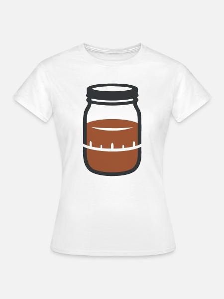 Sauerteig Einmachglas Icon - Frauen T-Shirt - Weiß