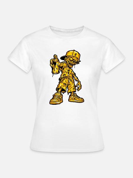 Zombie Graffiti Halloween - Frauen T-Shirt - Weiß
