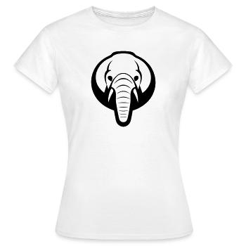 éléphant - T-shirt Femme - blanc - Devant - AI Model Female 172 dark (172cm)