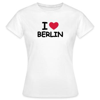 I Love Berlin - Frauen T-Shirt - Weiß - Vorne - AI Model Female 172 dark (172cm)