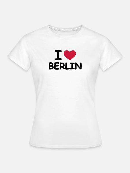 I Love Berlin - Dame-T-shirt - hvid