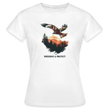 Preserrve & Protect Red Milan Bird of Prey - Women's T-Shirt - white - Front - AI Model Female 172 dark (172cm)