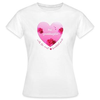 best granddaughter - Women's T-Shirt - white - Front - AI Model Female 172 dark (172cm)