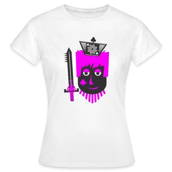 Reine rose - T-shirt Femme - blanc - Devant - AI Model Female 172 dark (172cm)