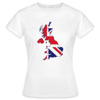 Carte du Royaume-Uni avec le Royaume-Uni - T-shirt Femme - blanc - Devant - AI Model Female 172 dark (172cm)