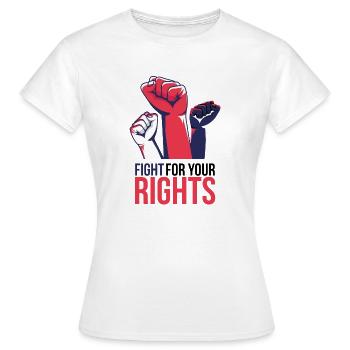 Luttez pour vos droits - T-shirt Femme - blanc - Devant - AI Model Female 172 dark (172cm)