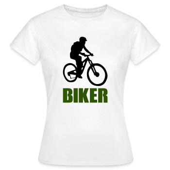biker - Women's T-Shirt - white - Front - AI Model Female 172 dark (172cm)