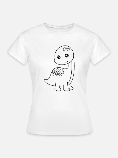 Dino - Frauen T-Shirt - Weiß